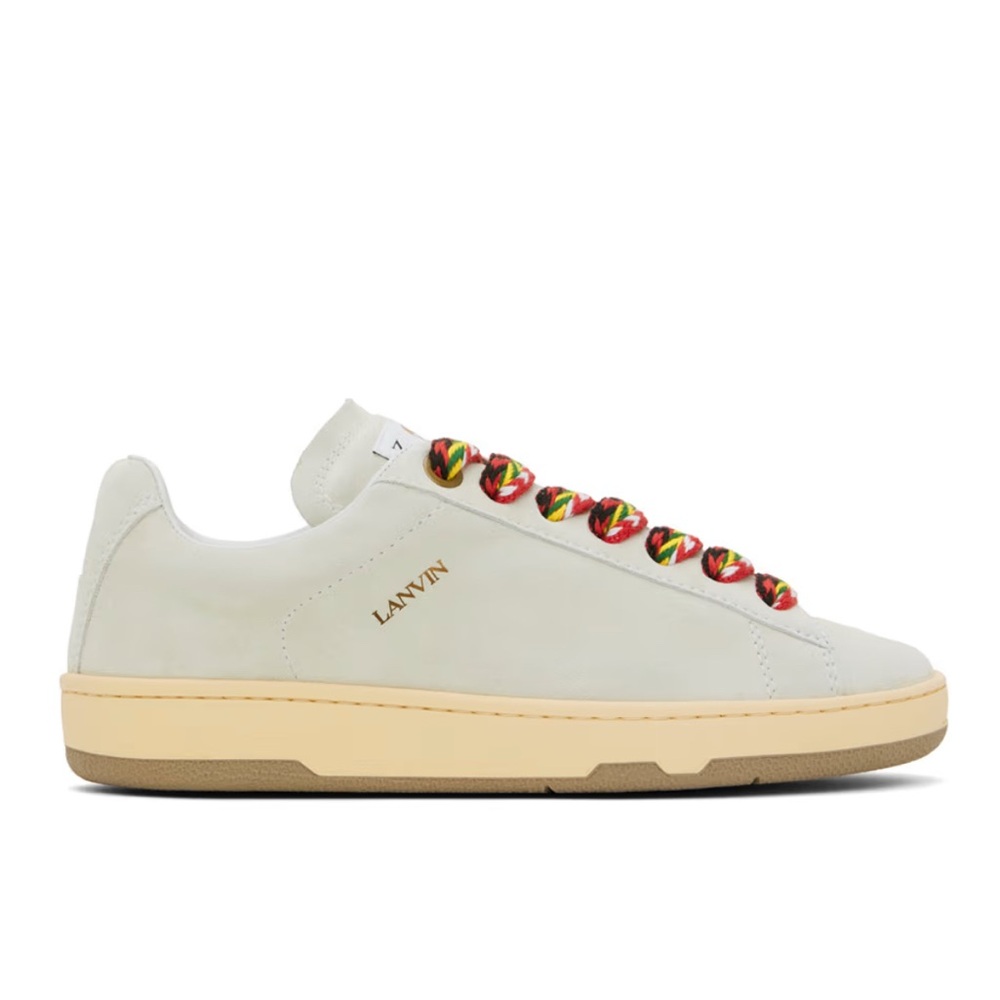 Lanvin Cream Suede Sneakers